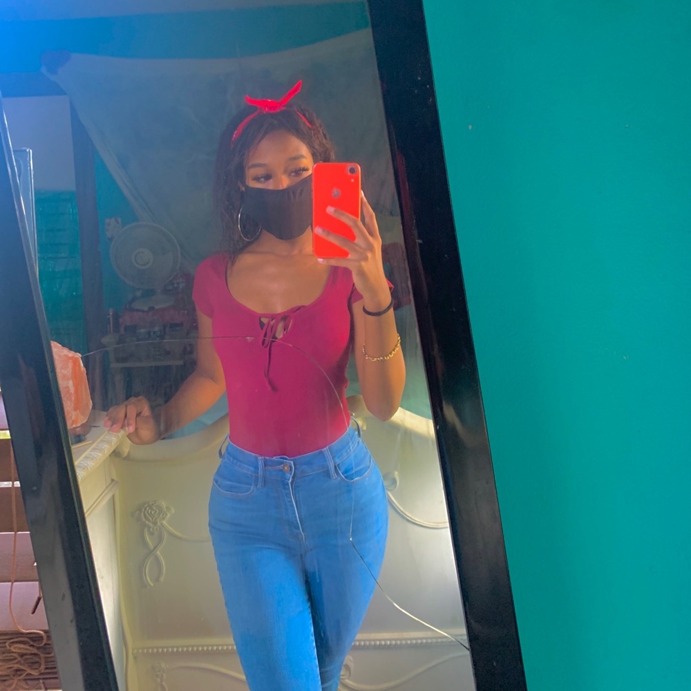 Forever 21 burgundy bodysuit